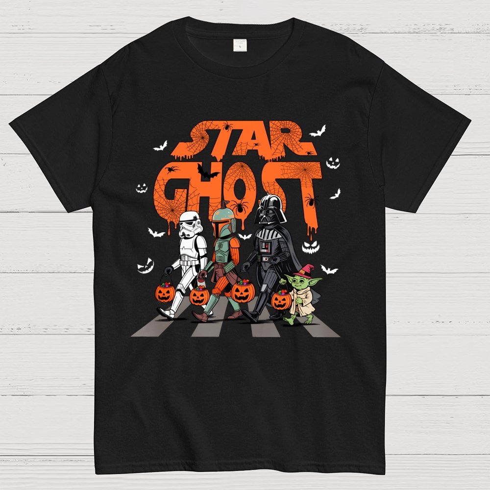 Star Ghost Halloween Galaxy Walking Halloween Unisex Geek T-Shirt