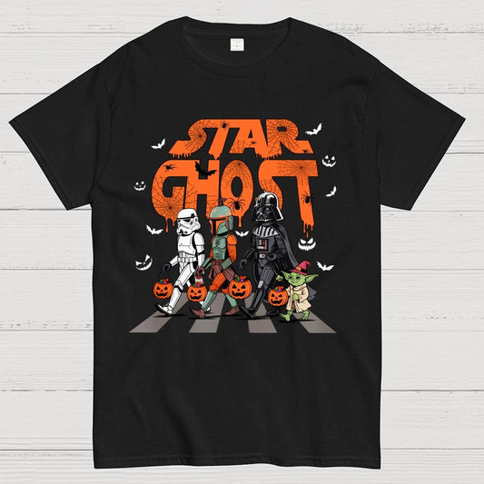 Star Ghost Halloween Galaxy Walking Halloween Unisex Geek T-Shirt