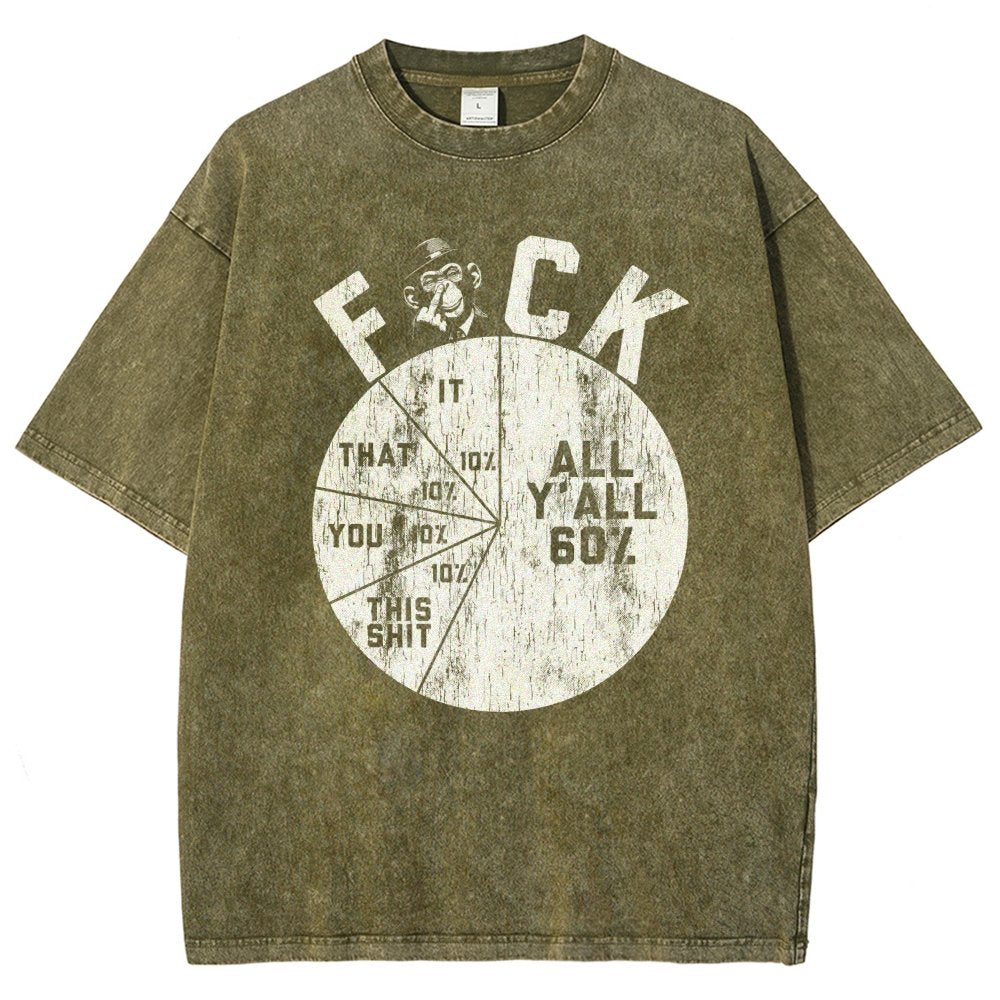 Sentiment Quantification Failure Pie Chart Vintage Distressed T-shirt