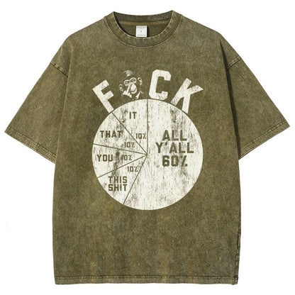 Sentiment Quantification Failure Pie Chart Vintage Distressed T-shirt