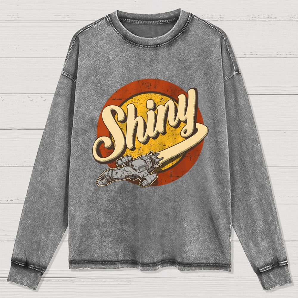 Shiny Washed Long Sleeve Tee