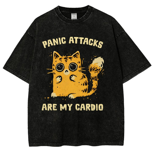 Panic Attacks Are My Cardio Vintage Distressed T-shirt
