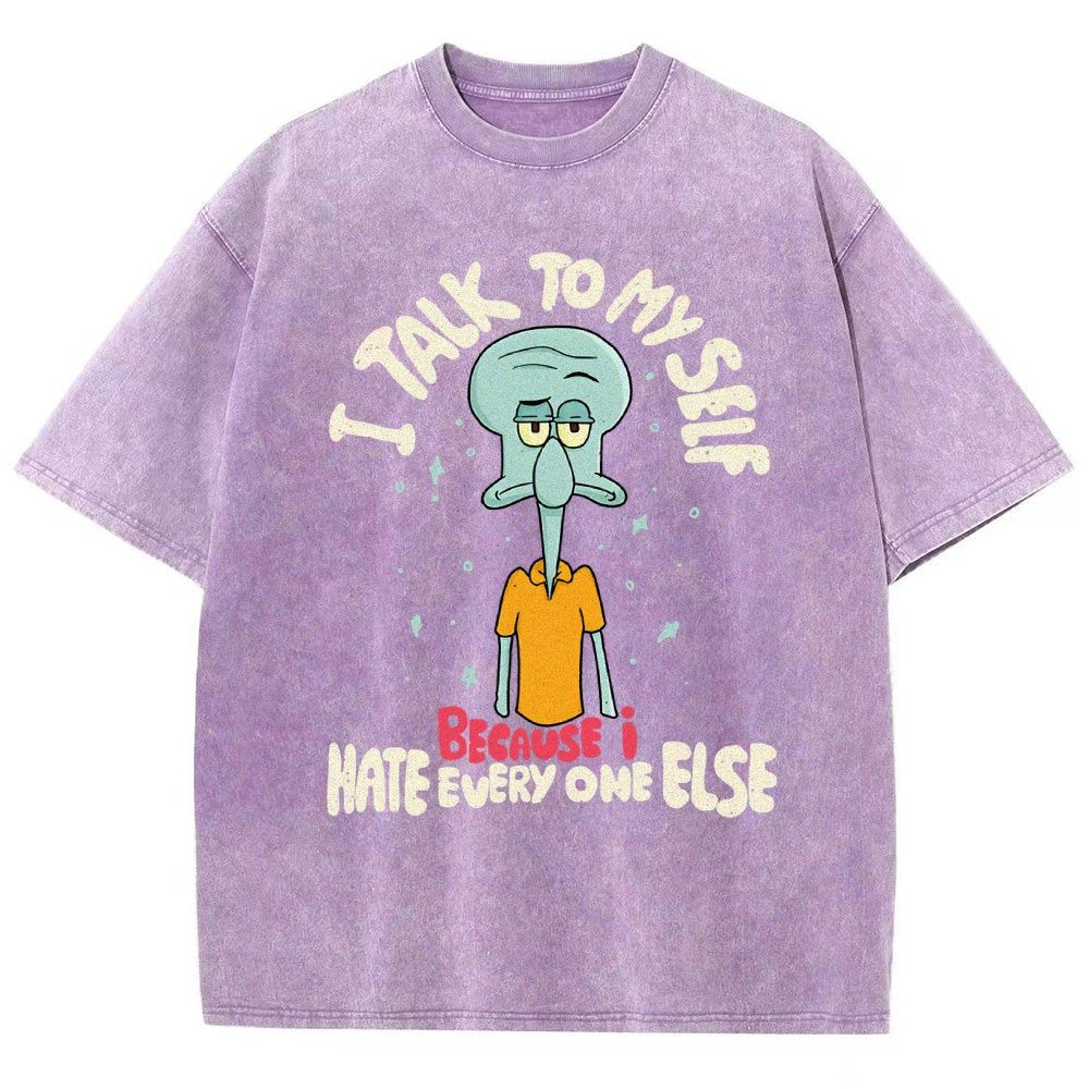 I Talk To My Self Because I Hate Vintage Distressed T-shirt