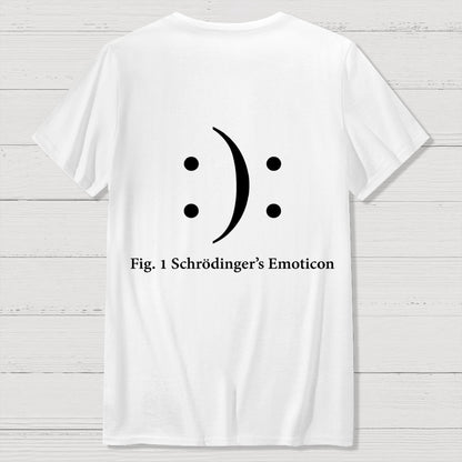 Schrodinger's Emoticon Front And Back Printing Geek T-Shirt