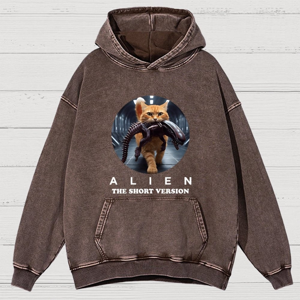 Mysterious Creature Short Version Vintage Distressed Hoodie
