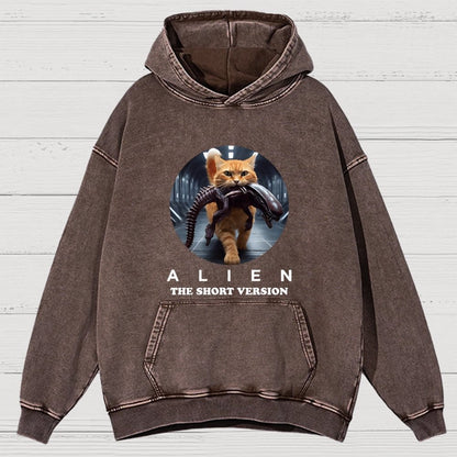 Mysterious Creature Short Version Vintage Distressed Hoodie