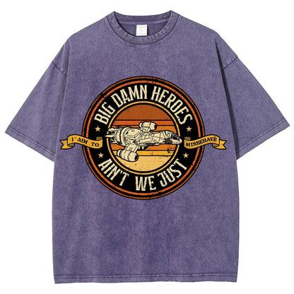 Big Damn Retro Heroes Vintage Distressed T-shirt