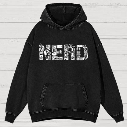 Nerd Vintage Distressed Hoodie