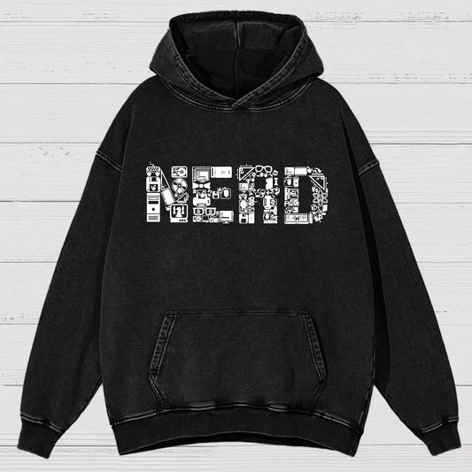 Nerd Vintage Distressed Hoodie