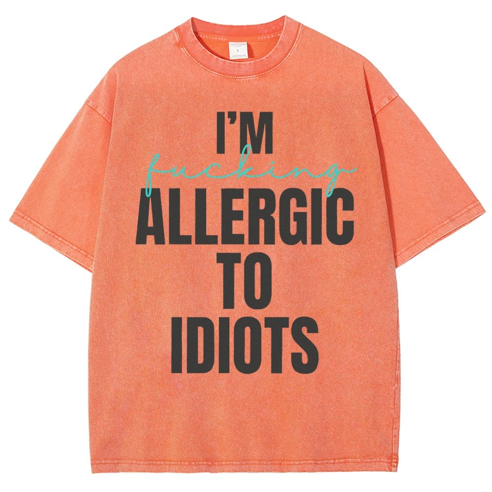 I'm Allergic to Idiots Vintage Distressed T-shirt