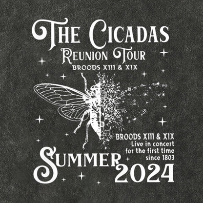 The Cicadas Reunion Tour Summer 2024 Vintage Distressed T-shirt