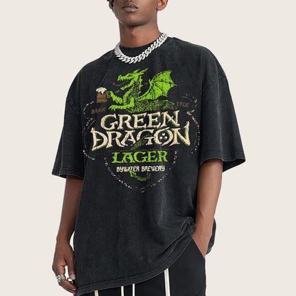 Green Dragon LageVintage Distressed T-shirt