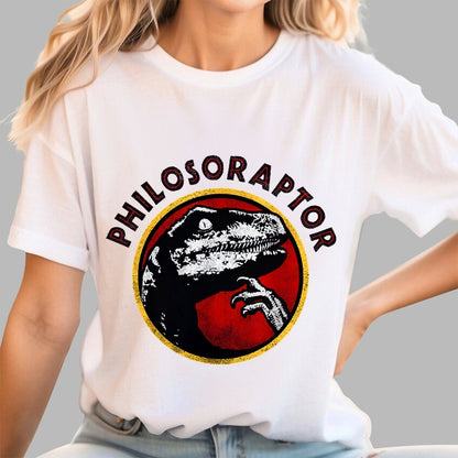 Philosoraptor Meme Funny Velociraptor Dinosaur Geek T-Shirt