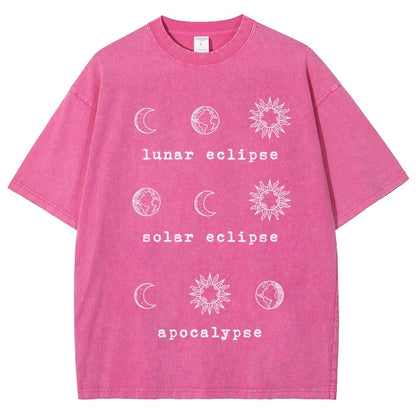 Lunar Eclipse Solar Eclipse Apocalypse Vintage Distressed T-shirt