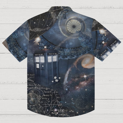 The Time Traveling Mysterious Phone Booth Geek Hawaiian Shirt