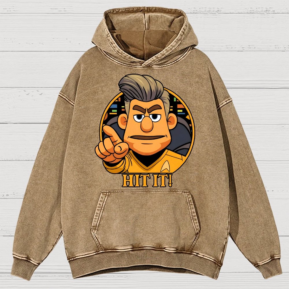 Hit It Vintage Distressed Hoodie
