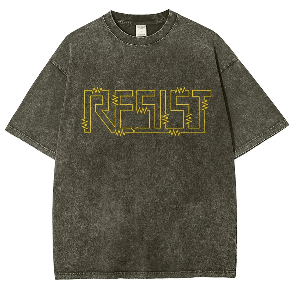 Resist Vintage Distressed T-shirt