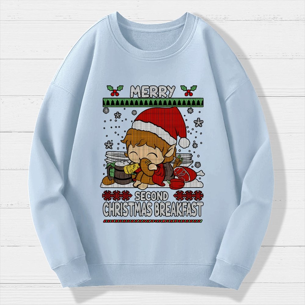 Extra breakfast Christmas Geek Cotton Sweatshirt