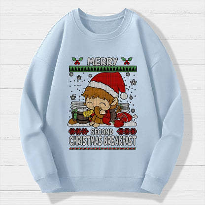 Extra breakfast Christmas Geek Cotton Sweatshirt