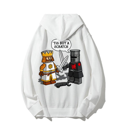 King Vs Knight Printed Back Unisex Cotton Hoodie