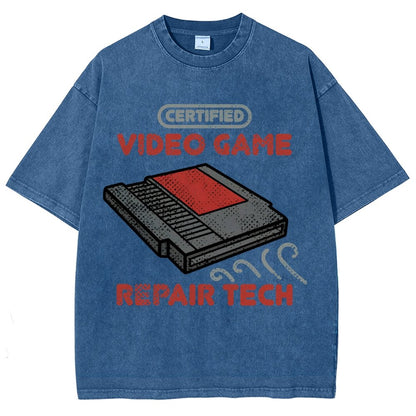 Video Game Repair Tech Vintage Distressed T-shirt