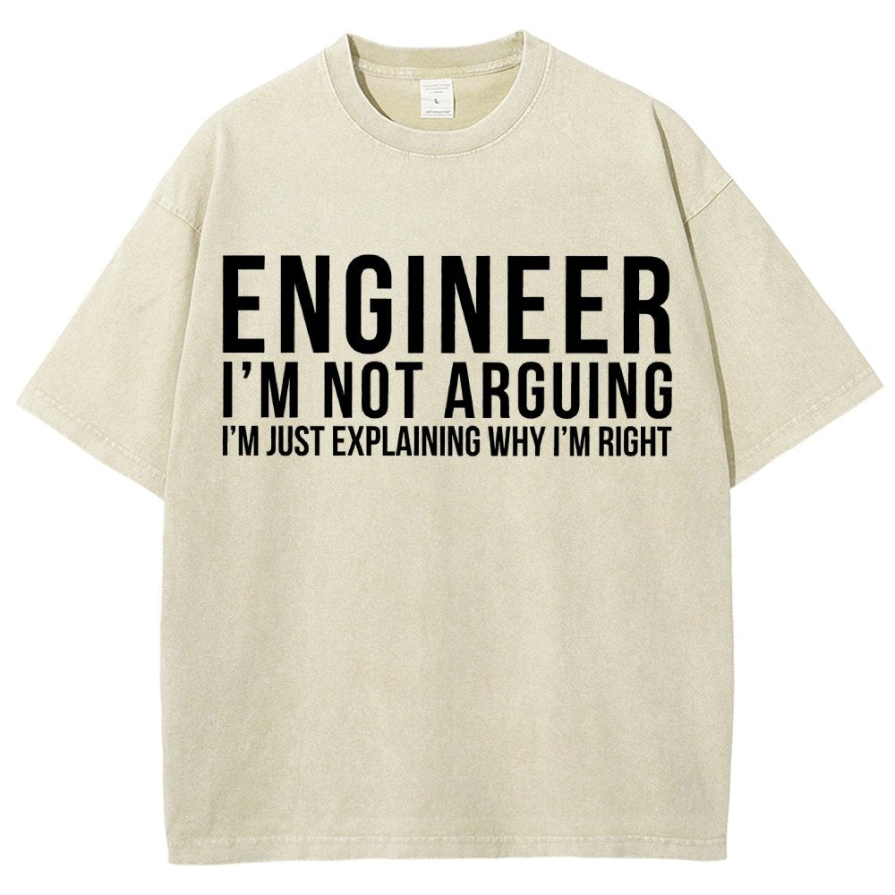 Engineer I Am Not Arguing Vintage Distressed T-shirt