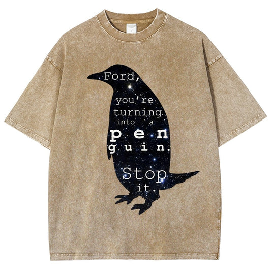 Ford, you’re turning into a penguin. Stop it Vintage Distressed T-shirt