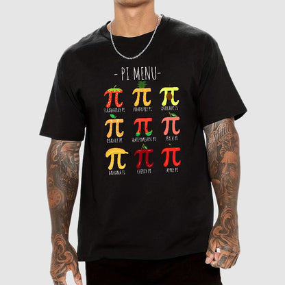 Pi Menu Math Teacher Nerd T-Shirt