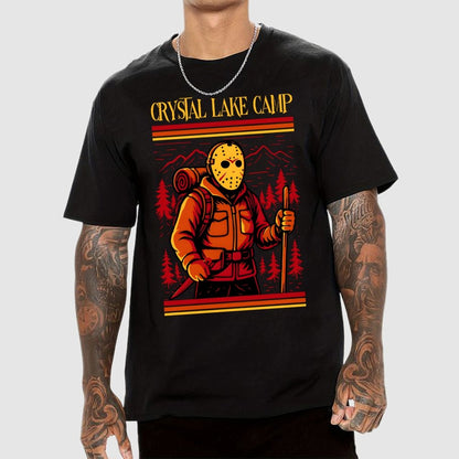 Retro Slasher Camping Halloween Unisex Geek T-Shirt