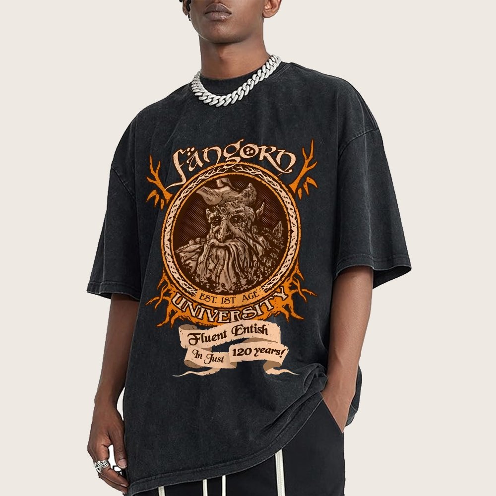 Elden University Vintage Distressed T-shirt