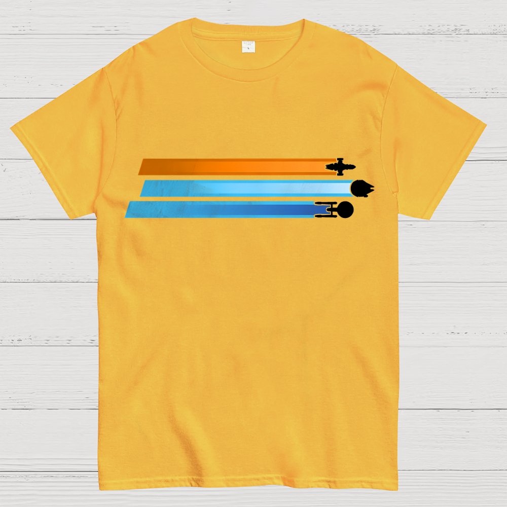 Space Racing Stripes Geek T-Shirt