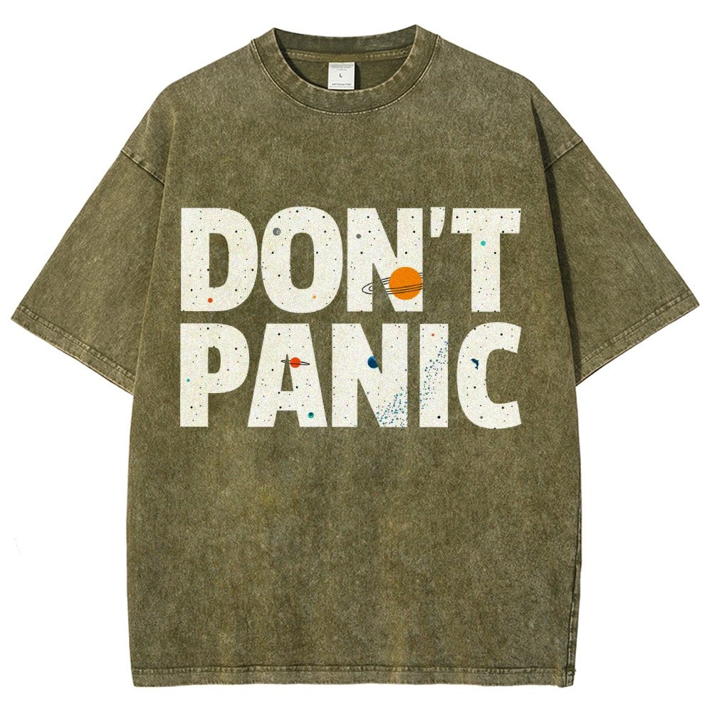 Don't Panic Vintage Distressed T-shirt