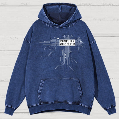 Computer Whisperer Vintage Distressed Hoodie