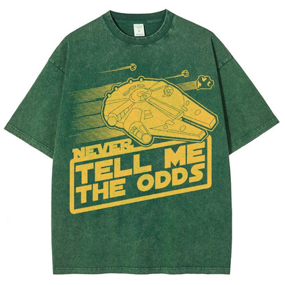 Never Tell Me The Odds Vintage Distressed T-shirt