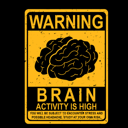 Warning Brain Activity Is High Geek Cotton Sweatshirt