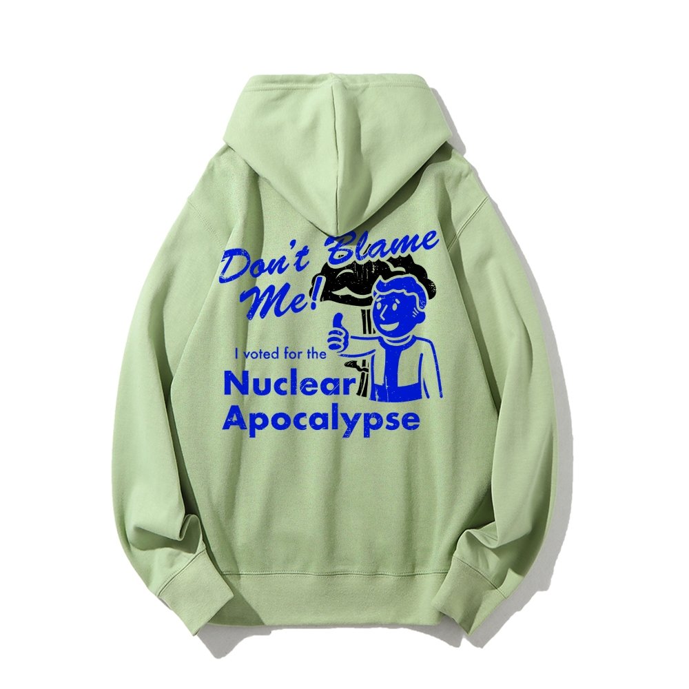 I Voted for the Apocalypse Printed Back Unisex Cotton Hoodie