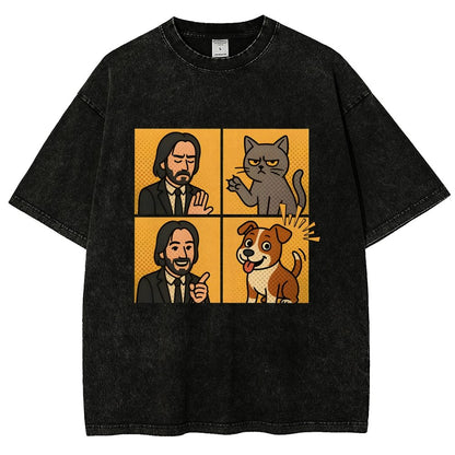 Dog Vintage Distressed T-shirt