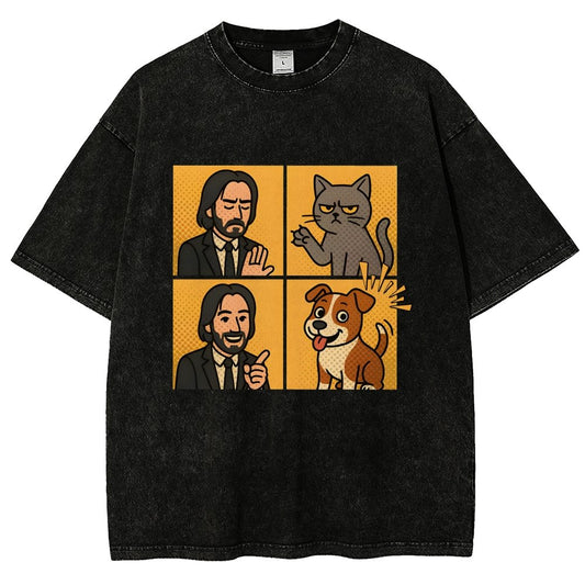 Dog Vintage Distressed T-shirt