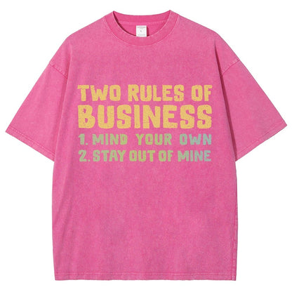 Two Rules of Business Vintage Distressed T-shirt