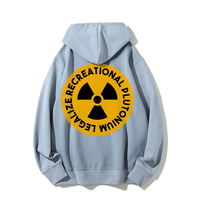Legalize Recreational Plutonium Printed Back Unisex Cotton Hoodie