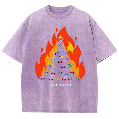 Hail Satan Vintage Distressed T-shirt