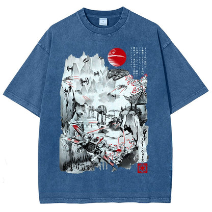 Last Battle of the Cosmic Conflict Vintage Distressed T-shirt