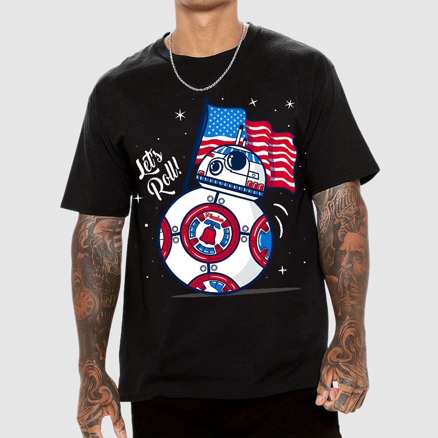Red, White, and BB-Blue Geek T-Shirt