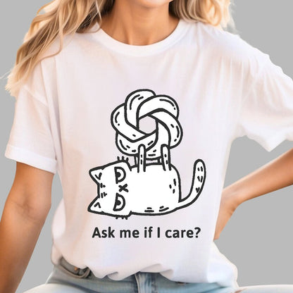 catGPT: Ask me if I care ？Geek T-Shirt