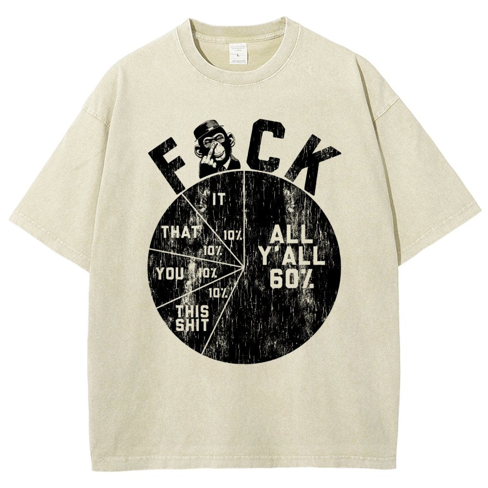 Sentiment Quantification Failure Pie Chart Vintage Distressed T-shirt