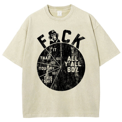 Sentiment Quantification Failure Pie Chart Vintage Distressed T-shirt