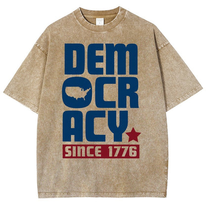 Democracy Since 1776 Vintage Distressed T-shirt