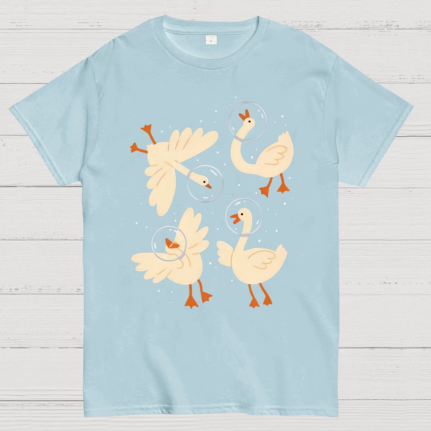 Geese In Space Nerdy T-Shirt