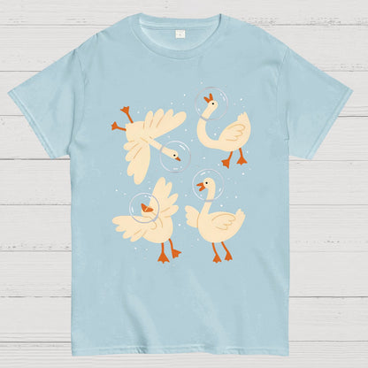 Geese In Space Nerdy T-Shirt