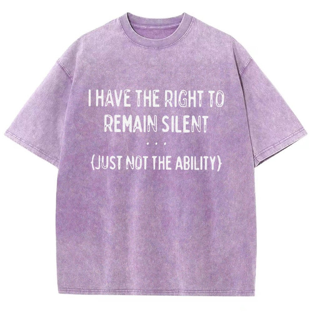 I Have the Right to Remain Silent Vintage Distressed T-shirt